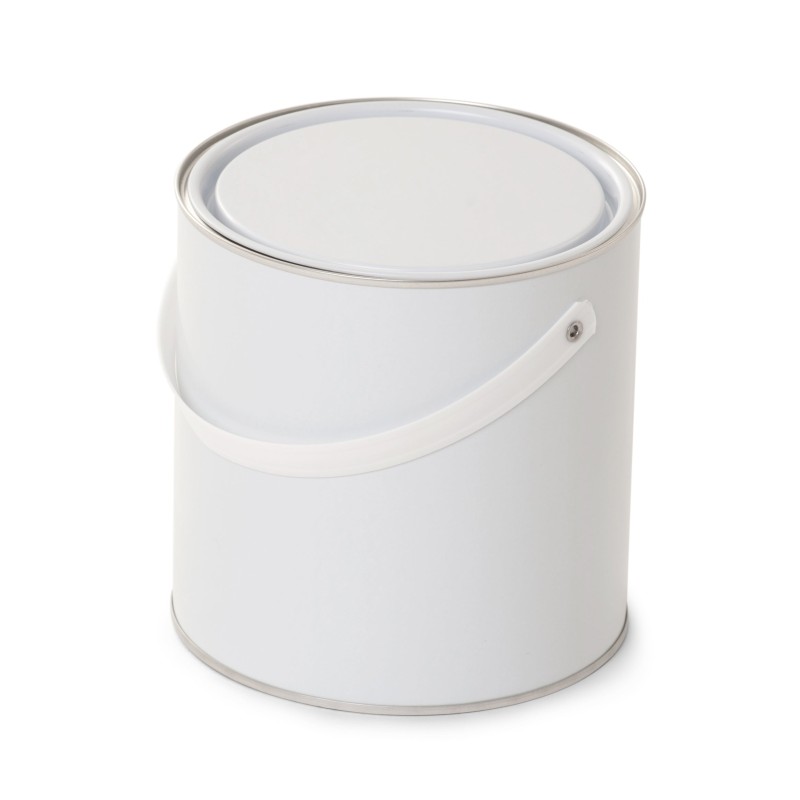 2.5 litre White Lever Lid Tin - Internally Lacquered