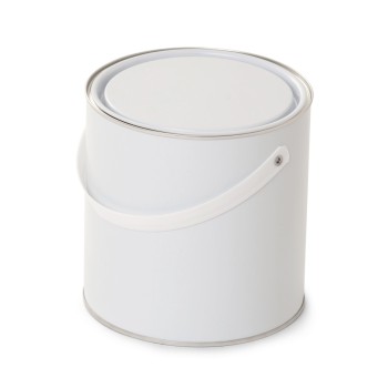 2.5 litre White Lever Lid Tin - Internally Plain