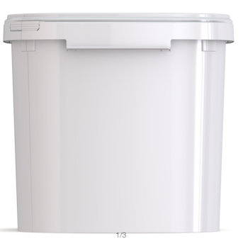 35 litre White Square Bucket (JETQ 350)
