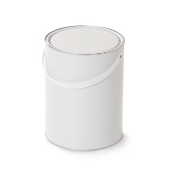 5 litre White Lever Lid Tin - Internally Plain