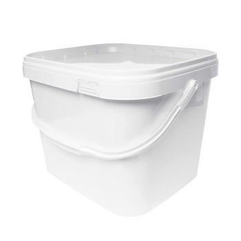 10.5 litre White Square Bucket (JETQ 105)