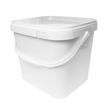 12 litre White Square Bucket (JETQ 120)