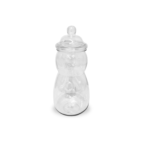 PET Jar - 1065ml Clear - Snowman with Face - 70mm Neck