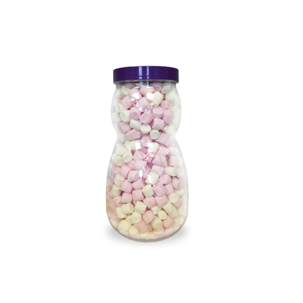 PET Jar - 1065ml Clear - Snowman with Face - 70mm Neck